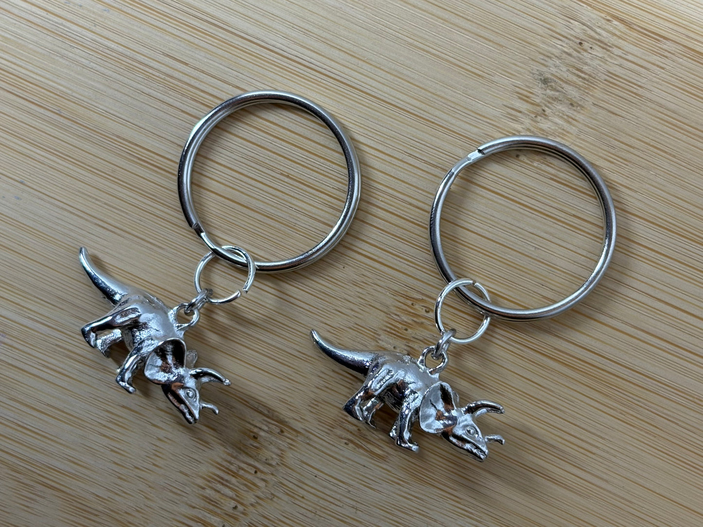 Triceratops Keychain