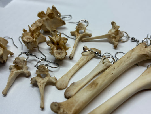 Cat Skeleton Earrings