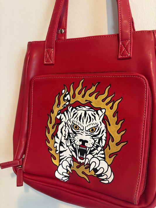 White Tiger Handbag